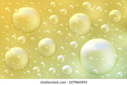 Light Green, Yellow vector texture with disks. Abstract illustration with colored bubbles in nature style. The pattern can be used for ads, leaflets of liquid.
