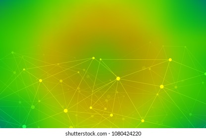 Light Green, Yellow vector texture with disks, lines. Colorful illustration with circles and lines in futuristic style. Pattern can be used for futuristic ad, booklets.