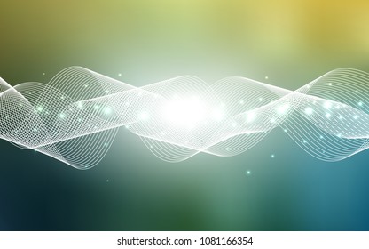 Light Green, Yellow vector texture with birthday confetti. Beautiful colored illustration with ribbon in celebration style. Beautiful design for your business advert of anniversary.