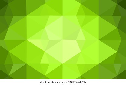 Light Green, Yellow vector texture with gradient triangles. Triangular geometric sample with gradient.  Brand new design for your business.