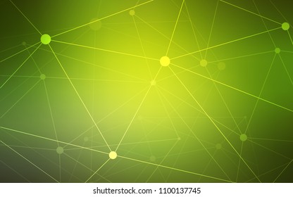 Light Green, Yellow vector texture with disks, lines. Colorful illustration with circles and lines in futuristic style. Pattern can be used for beautiful websites.