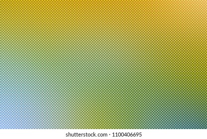 Light Green, Yellow vector texture with disks. Glitter abstract illustration with blurred drops of rain. Pattern can be used for futuristic ad, booklets.