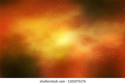 Light Green, Yellow vector texture with milky way stars. Shining colored illustration with bright astronomical stars. Pattern for astrology websites.