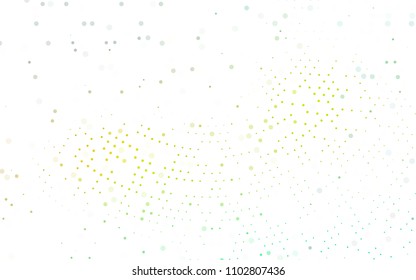 Light Green, Yellow vector  texture with disks. Blurred bubbles on abstract background with colorful gradient. The pattern can be used for aqua ad, booklets.
