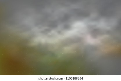 Light Green, Yellow vector texture with milky way stars. Glitter abstract illustration with colorful cosmic stars. Pattern for astronomy websites.