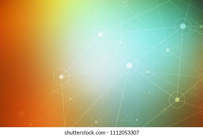 Light Green, Yellow vector texture with disks, lines. Colorful illustration with circles and lines in futuristic style. Completely new template for your brand book.