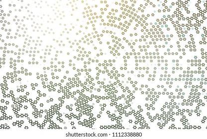 Light Green, Yellow vector texture with beautiful stars. Blurred decorative design in simple style with stars. Best design for your ad, poster, banner.