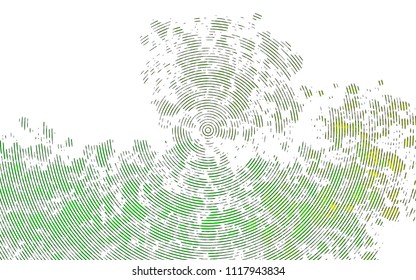 Light Green, Yellow vector texture with radial lines. Glitter abstract illustration with colored sticks. The template can be used as a background.