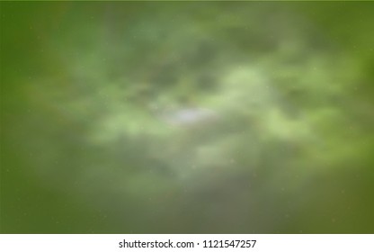 Light Green, Yellow vector texture with milky way stars. Glitter abstract illustration with colorful cosmic stars. Template for cosmic backgrounds.