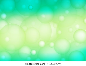Light Green, Yellow vector texture with disks. Modern abstract illustration with colorful water drops. Pattern can be used as texture of water, rain drops.