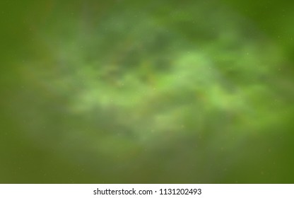 Light Green, Yellow vector texture with milky way stars. Shining illustration with sky stars on abstract template. Pattern for astronomy websites.