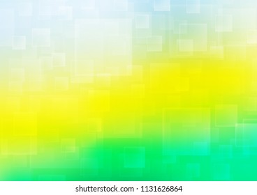 Light Green, Yellow vector texture in rectangular style. Decorative design in abstract style with rectangles. Modern template for your landing page.