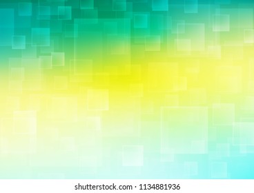 Light Green, Yellow vector texture in rectangular style. Decorative design in abstract style with rectangles. Pattern can be used for websites.