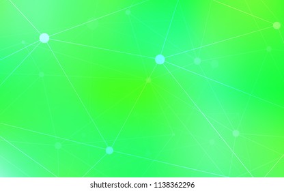 Light Green, Yellow vector texture with disks, lines. Abstract illustration with colorful discs and triangles. Pattern can be used for ads, leaflets.