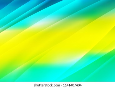 Light Green, Yellow vector texture with colored lines. Lines on blurred abstract background with gradient. Smart design for your business advert.
