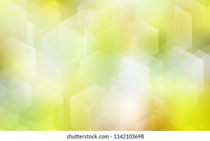 Light Green, Yellow vector texture with colorful hexagons. Illustration of colored hexagons on white surface. Beautiful design for your business advert.