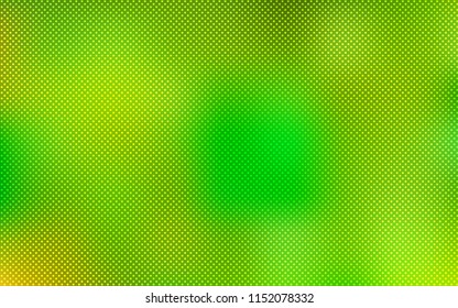 Light Green, Yellow vector texture with disks. Modern abstract illustration with colorful water drops. Pattern can be used for futuristic ad, booklets.