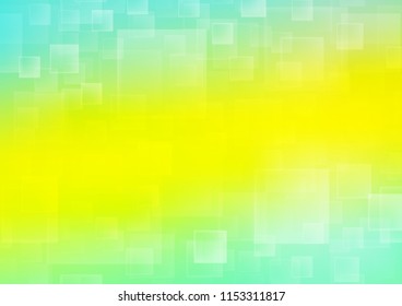 Light Green, Yellow vector texture in rectangular style. Beautiful illustration with rectangles and squares. Modern template for your landing page.