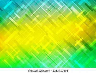 Light Green, Yellow vector texture with colored lines. Modern geometrical abstract illustration with staves. The template can be used as a background.