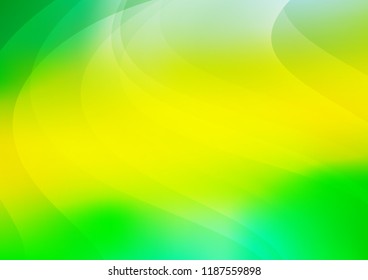 Light Green, Yellow vector texture with colored lines. Lines on blurred abstract background with gradient. Smart design for your business advert.