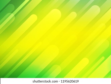 Light Green, Yellow vector texture with colored lines. Shining colored illustration with narrow lines. The template can be used as a background.