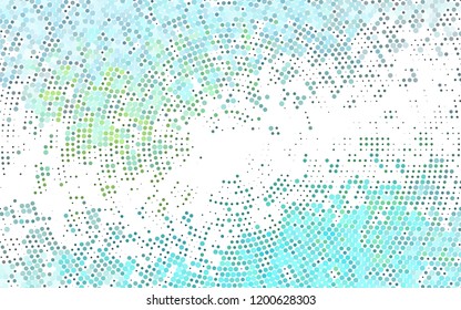 Light Green, Yellow vector texture with disks. Illustration with set of shining colorful abstract circles. Pattern for ads, leaflets.