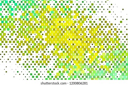 Light Green, Yellow vector texture in rectangular style. Glitter abstract illustration with rectangular shapes. Best design for your ad, poster, banner.