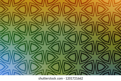Light Green, Yellow vector texture with beautiful stars. Modern geometrical abstract illustration with stars. Pattern for websites, landing pages.