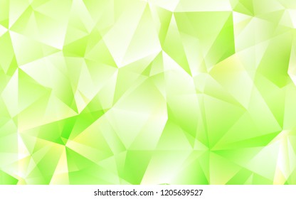 Light Green, Yellow vector texture in triangular style. Beautiful illustration with triangles in nature style. Pattern for commercials.