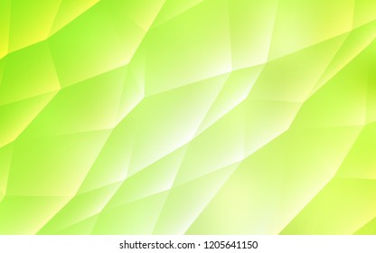 Light Green, Yellow vector texture in triangular style. Abstract gradient illustration with triangles. Modern template for your landing page.