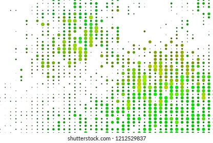 Light Green, Yellow vector texture with disks. Illustration with set of shining colorful abstract circles. Design for business adverts.