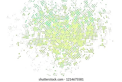 Light Green, Yellow vector texture with disks. Abstract illustration with colored bubbles in nature style. Template for your brand book.