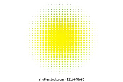 Light Green, Yellow vector texture with disks. Beautiful colored illustration with blurred circles in nature style. Pattern for ads, leaflets.