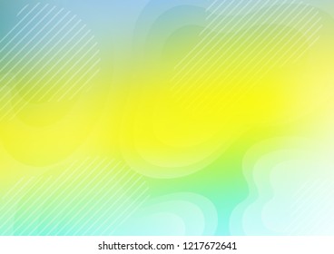 Light Green, Yellow vector texture with colored lines. Decorative shining illustration with lines on abstract template. The pattern can be used as ads, poster, banner for commercial.