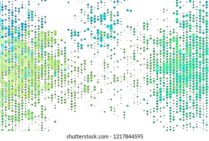 Light Green, Yellow vector texture with disks. Glitter abstract illustration with blurred drops of rain. Template for your brand book.