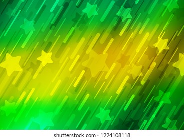 Light Green, Yellow vector texture with colored lines. Blurred decorative design in simple style with lines. Best design for your ad, poster, banner.