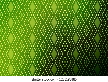 Light Green, Yellow vector texture with lines, rhombuses. Colorful decorative design in simple style with lines, rhombuses. Pattern for ads, posters, banners.