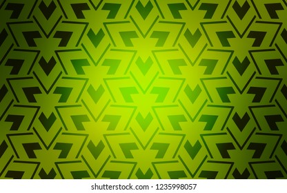 Light Green, Yellow vector texture with triangular style. Glitter abstract illustration with triangular shapes. Modern template for landing page.