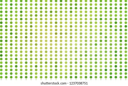 Light Green, Yellow vector texture with disks. Beautiful colored illustration with blurred circles in nature style. Design for posters, banners.