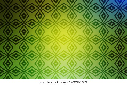 Light Green, Yellow vector texture in rectangular style. Abstract gradient illustration with rectangles. Modern template for your landing page.
