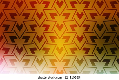 Light Green, Yellow vector texture with triangular style. Glitter abstract illustration with triangular shapes. Pattern for booklets, leaflets