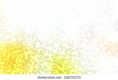 Light Green, Yellow vector texture in triangular style. Decorative design in abstract style with triangles. Pattern for commercials.