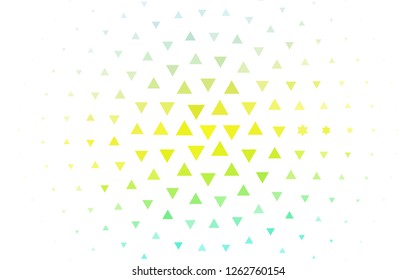 Light Green, Yellow vector texture in triangular style. Abstract gradient illustration with triangles. Pattern for busines ad, booklets, leaflets