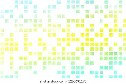 Light Green, Yellow vector texture in rectangular style. Decorative design in abstract style with rectangles. Pattern for busines ad, booklets, leaflets
