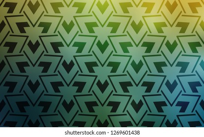 Light Green, Yellow vector texture with triangular style. Beautiful illustration with triangles in nature style. Template for wallpapers.