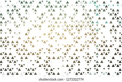 Light Green, Yellow vector texture in triangular style. Beautiful illustration with triangles in nature style. Template for wallpapers.