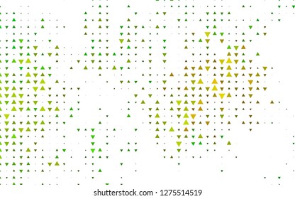Light Green, Yellow vector texture in triangular style. Glitter abstract illustration with triangular shapes. Smart design for your business advert.
