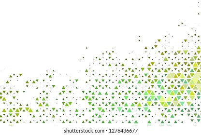 Light Green, Yellow vector texture in triangular style. Abstract gradient illustration with triangles. Pattern for commercials.