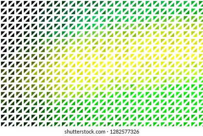 Light Green, Yellow vector texture in triangular style. Illustration with set of colorful triangles. Best design for your ad, poster, banner.