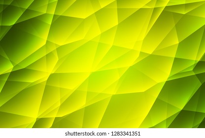 Light Green, Yellow vector texture with triangular style. Glitter abstract illustration with triangular shapes. Pattern for websites.